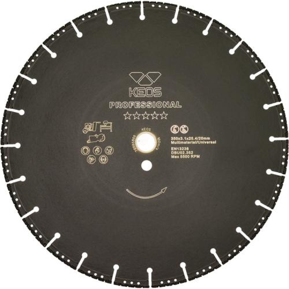 Диск алмазный KEOS универсальный 352мм/25,4/20 (DBU02.352)