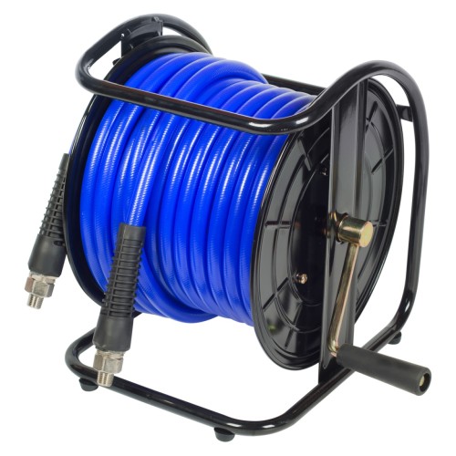 Шланг пневматический 10х15 мм, 20 м, на открытой катушке, полиуретановый, резьба 1/4" МАСТАК 681-100