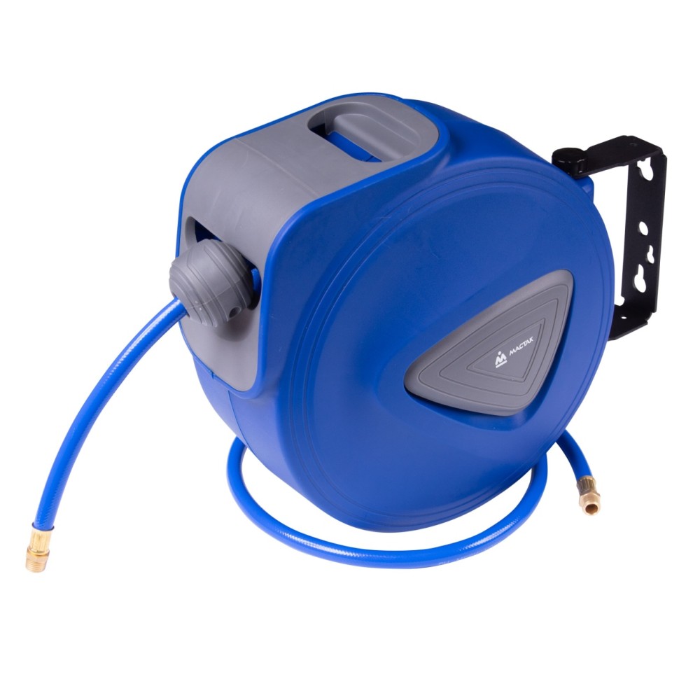 Шланг пневматический 8х12 мм, 20 м, на автоматической катушке, полиуретановый, резьба 1/4" МАСТАК 68