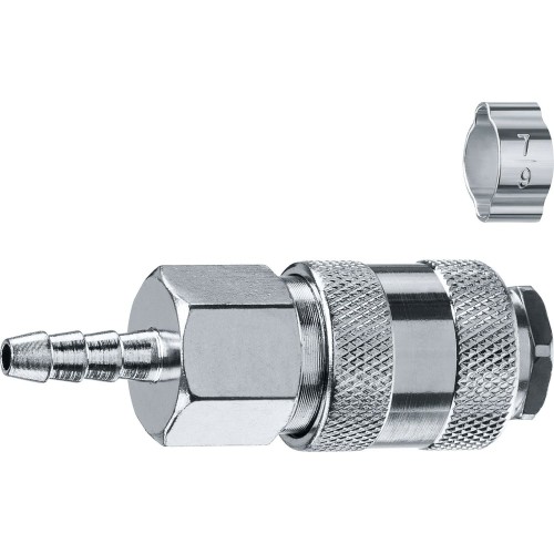 ЗУБР штуцер _елочка_, 6 мм - рапид муфта, переходник с обжимным хомутом, Профессионал (64917-06)