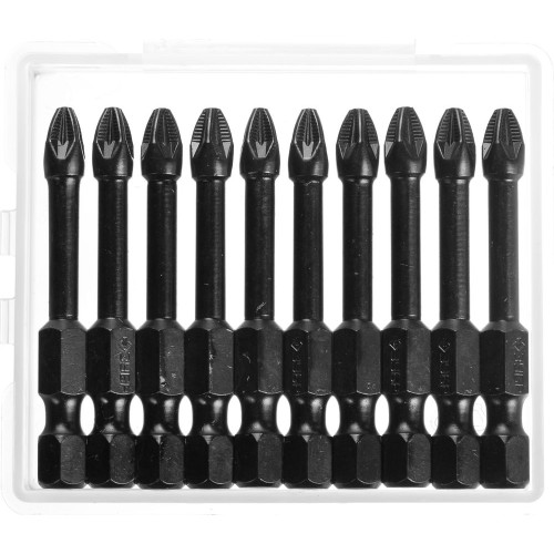 ЗУБР PZ2, 10 шт, 50 мм, ударные биты, Профессионал (26023-2-50-S10)