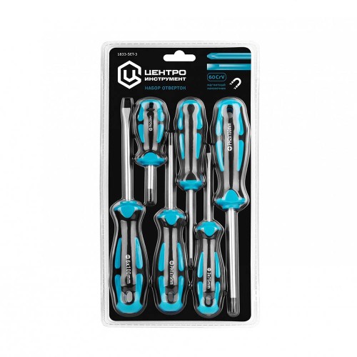 Набор отверток Центринструмент 6шт 1833-SET-3