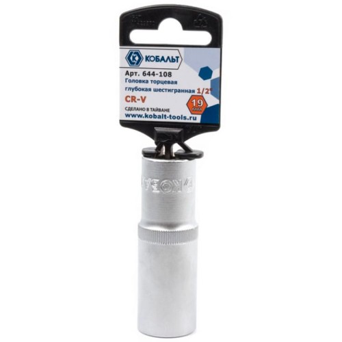 Головка торцевая Кобальт 1/2" 19мм (644-108)
