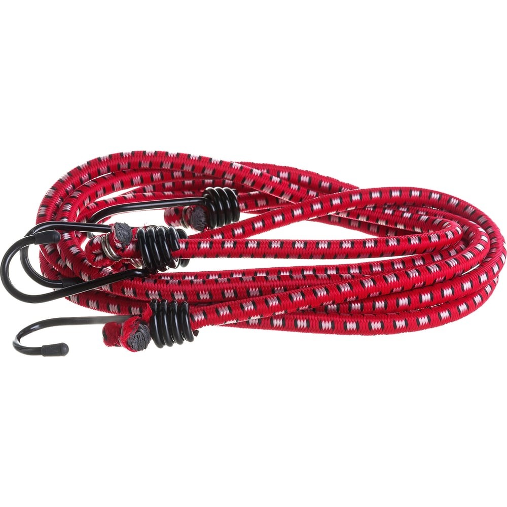 ЗУБР 120 см, d 8 мм, со стальными крюками, 2 шт, резиновый, крепежный шнур (40507-120)