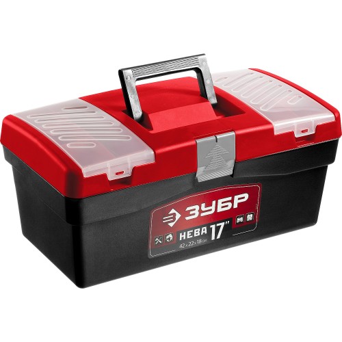 ЗУБР НЕВА-17, 420 х 220 х 180 мм, (17_), пластиковый ящик для инструментов (38323-17)