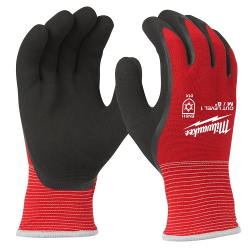Перчатки Milwaukee с уровнем сопротивления порезам 1 зимние размер L/9 12шт