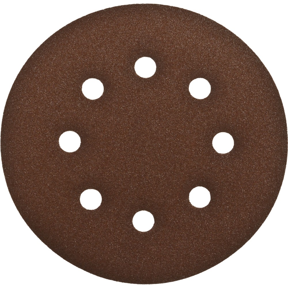 Круг шлифовальный ЗУБР _СТАНДАРТ_ из абразивной бумаги на велкро основе, 6 отв., Р120, 150мм, 5шт