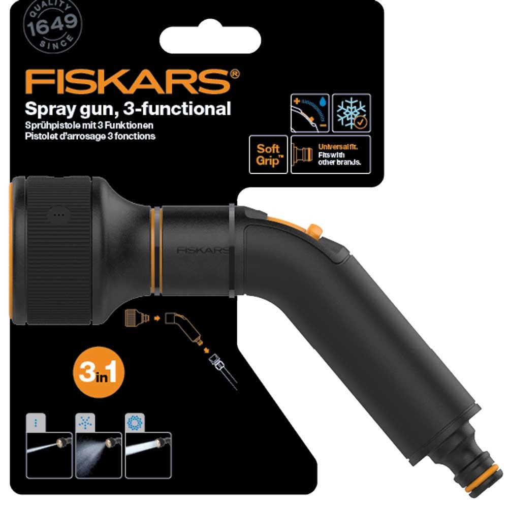 Пистолет-распылитель для полива Fiskars регулируемый 3 функции