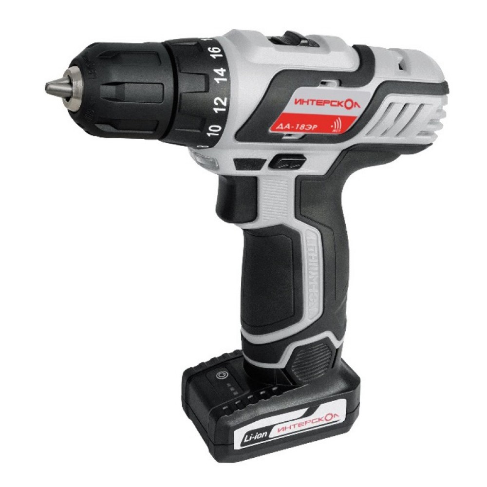 Аккумуляторная дрель-шуруповерт ИНТЕРСКОЛ ДА-18 ЭР 536.0.2.01