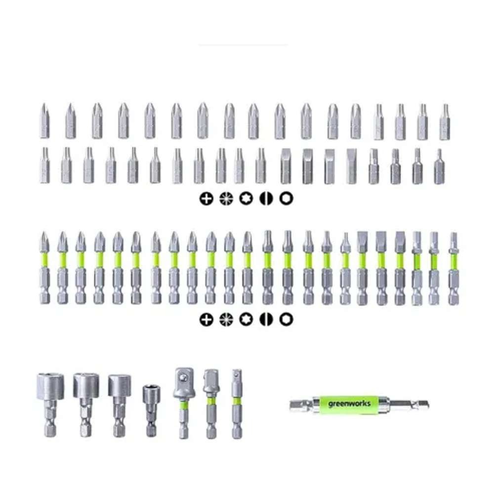 Набор бит Greenworks 70шт (2944407)