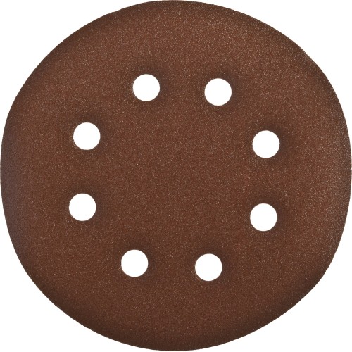 Круг шлифовальный ЗУБР _СТАНДАРТ_ из абразивной бумаги на велкро основе, 6 отв., Р240, 150мм, 5шт