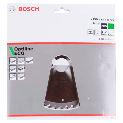 Диск пильный по дереву Bosch Optiline ECO 190х30мм 48T (790)