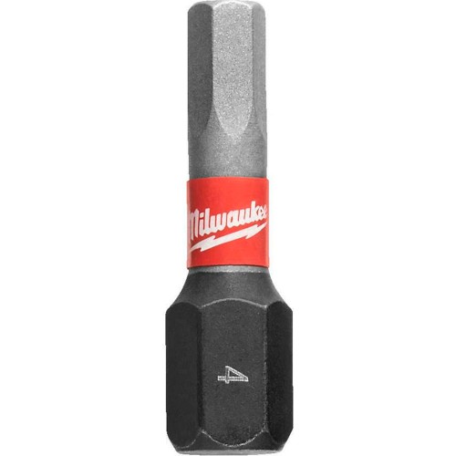 Бита Milwaukee SHOCKWAVE HEX4x25мм 2шт (895)