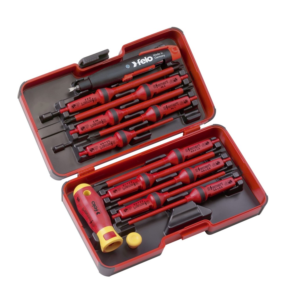 Набор диэлектрических стержней SL/PH/PZ и рукоятка Felo eSmart с универсальным ключом, 14 шт, 06391316