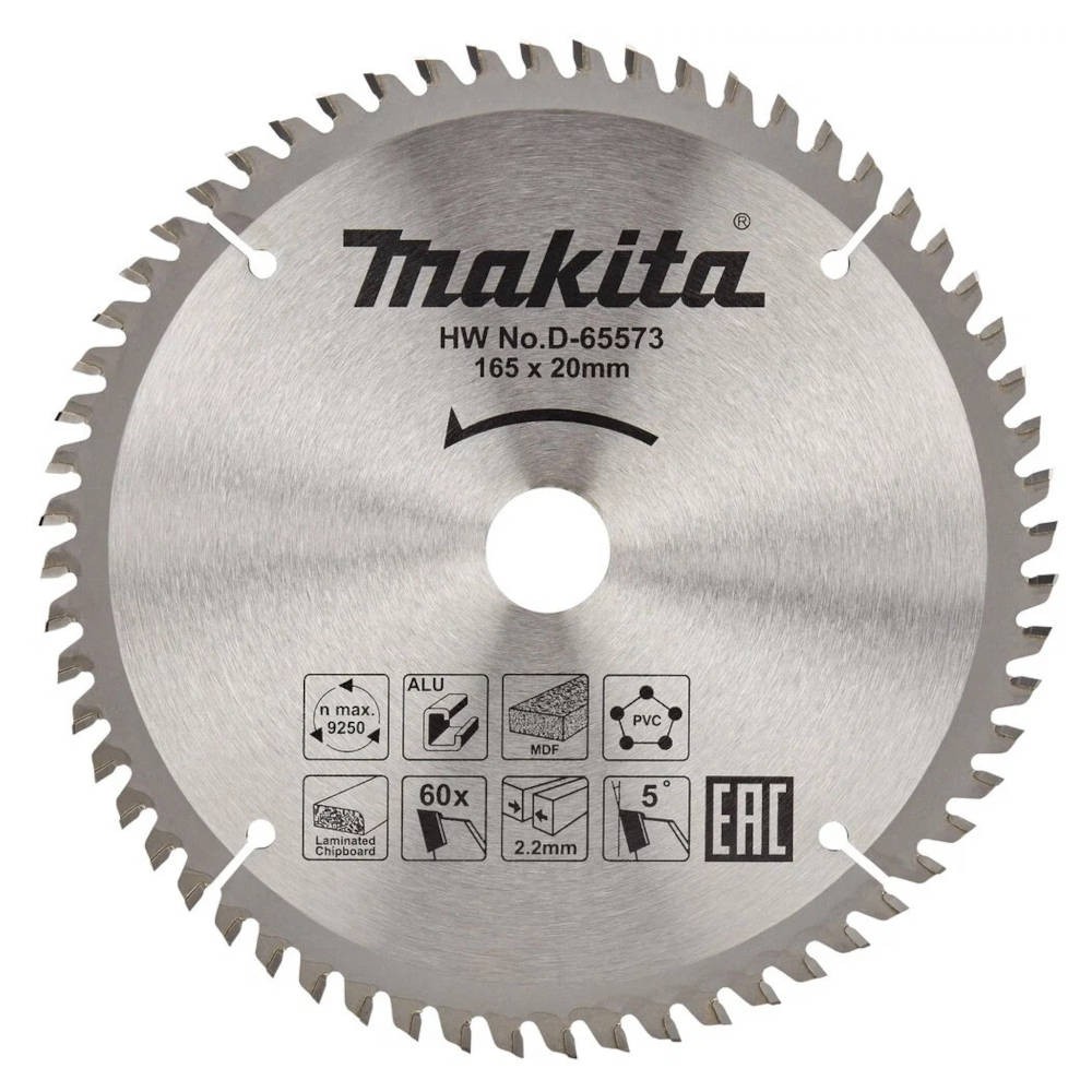 Диск пильный универсальный Makita 165x20мм 60T (D-65573)