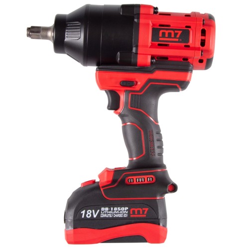 Гайковерт аккумуляторный ударный 1/2", 1700 Нм, 18 В, кейс, в комплекте фонарь MIGHTY SEVEN DW-402AL