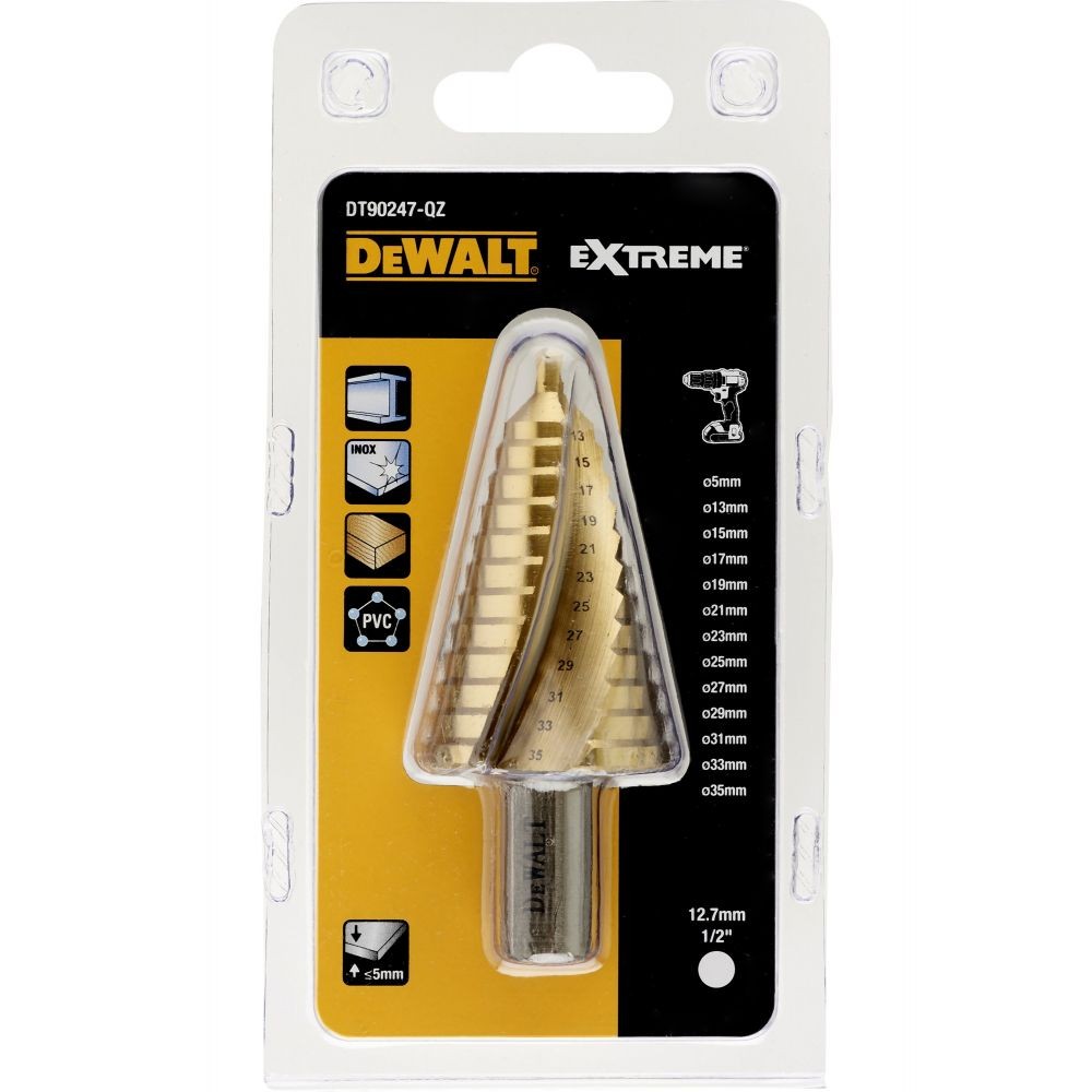 Сверло по металлу DeWalt DT90247 5-35мм ступенчатое