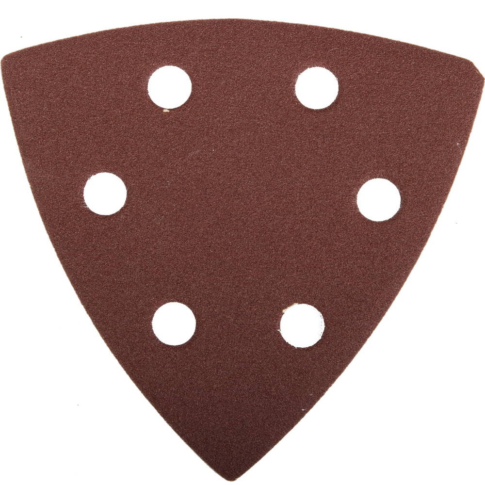Треугольник шлифовальный ЗУБР _Мастер_ универсальный на велкро основе, 6 отверстий, Р180, 93х93х93мм, 5шт