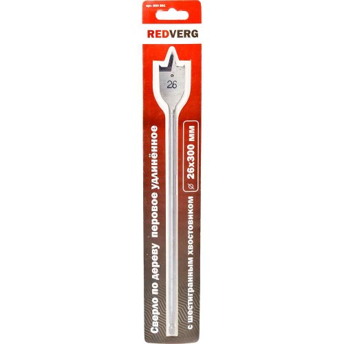 Сверло по дереву REDVERG HCS 26x300мм перовое (600891)
