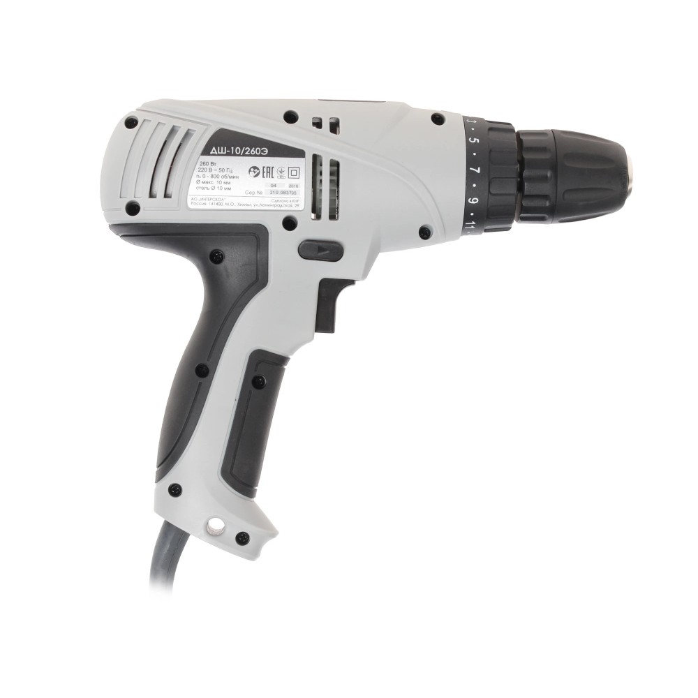 Сетевой шуруповерт ИНТЕРСКОЛ ДШ-10/260Э