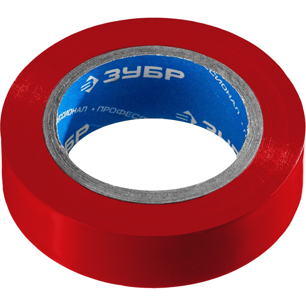 ЗУБР ЭЛЕКТРИК-10, 15 мм х 10 м, 6 000 В, красная, не поддерживает горение, изолента ПВХ, Профессионал (1233-3)