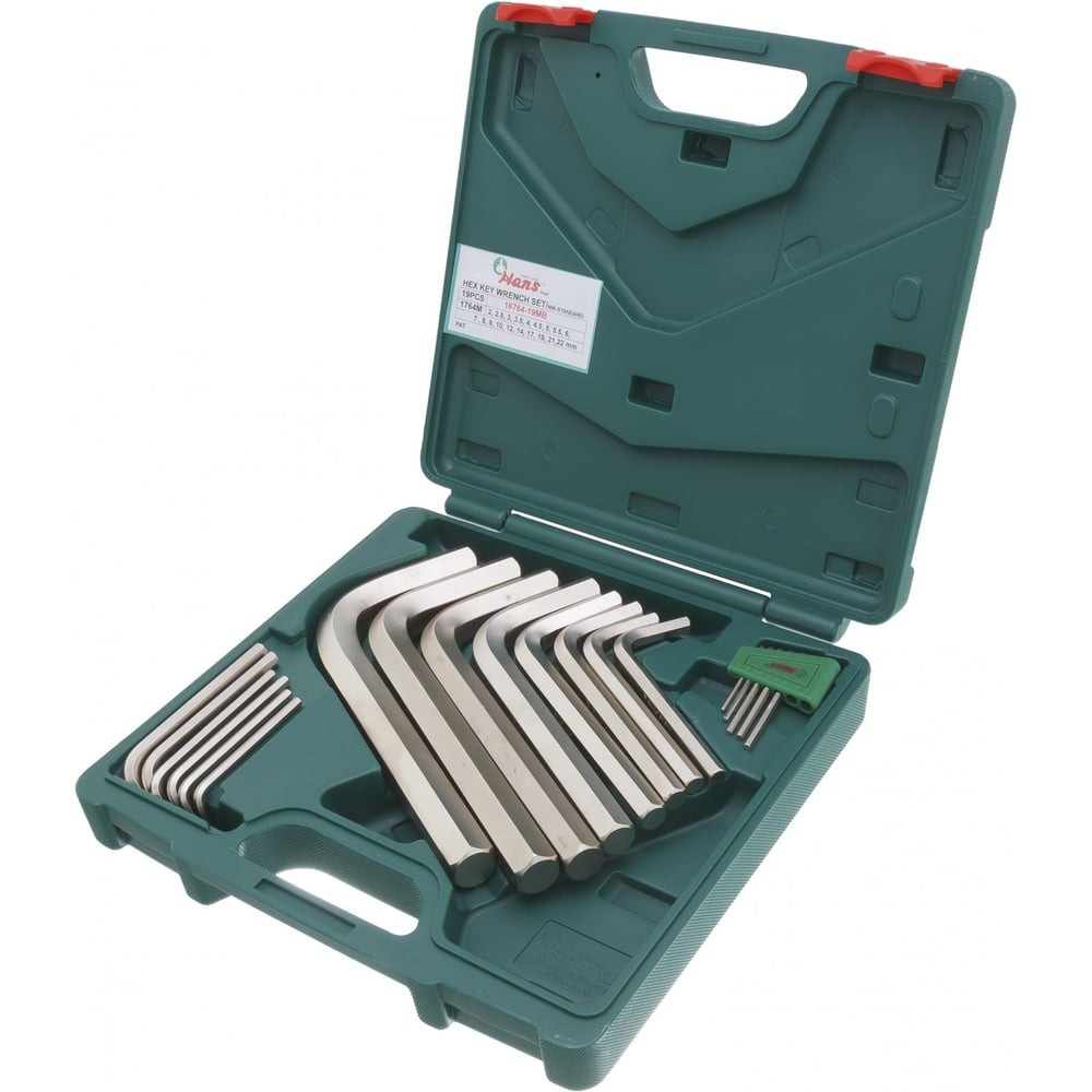 Набор Г-образных шестигранников Hans 19шт.