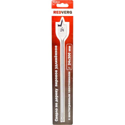 Сверло по дереву REDVERG HCS 24x300мм перовое (600871)