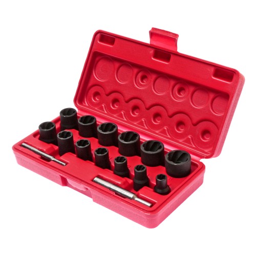 Набор головок для поврежденных болтов и гаек 8-21мм 15 предметов в кейсе JTC