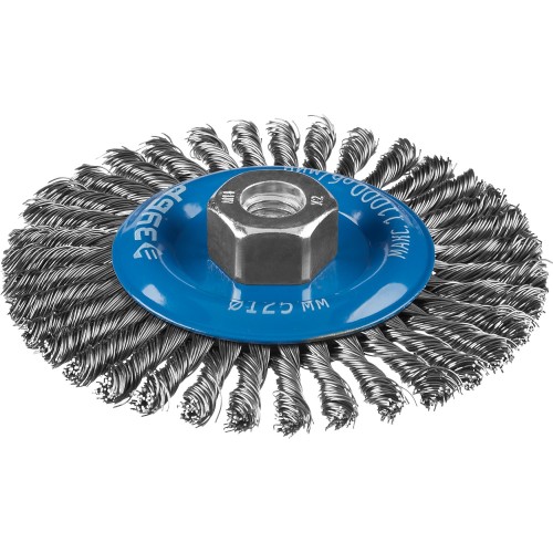 ЗУБР 125 мм, стальная проволоки 0.5 мм, щетка дисковая для УШМ, Профессионал (35192-125)