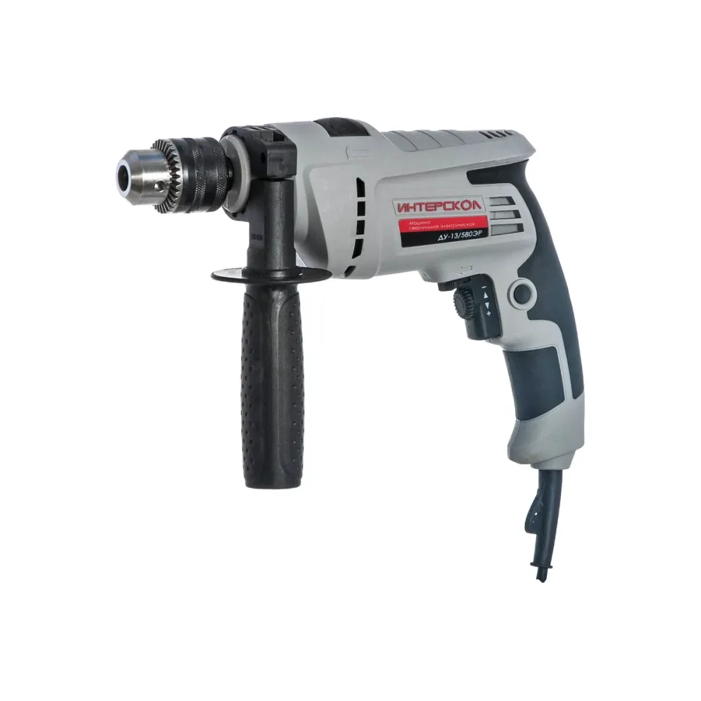 Сетевая дрель ИНТЕРСКОЛ ДУ-13/580ЭР ударная