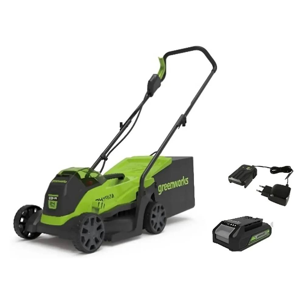 Аккумуляторная газонокосилка Greenworks GD24LM33K4