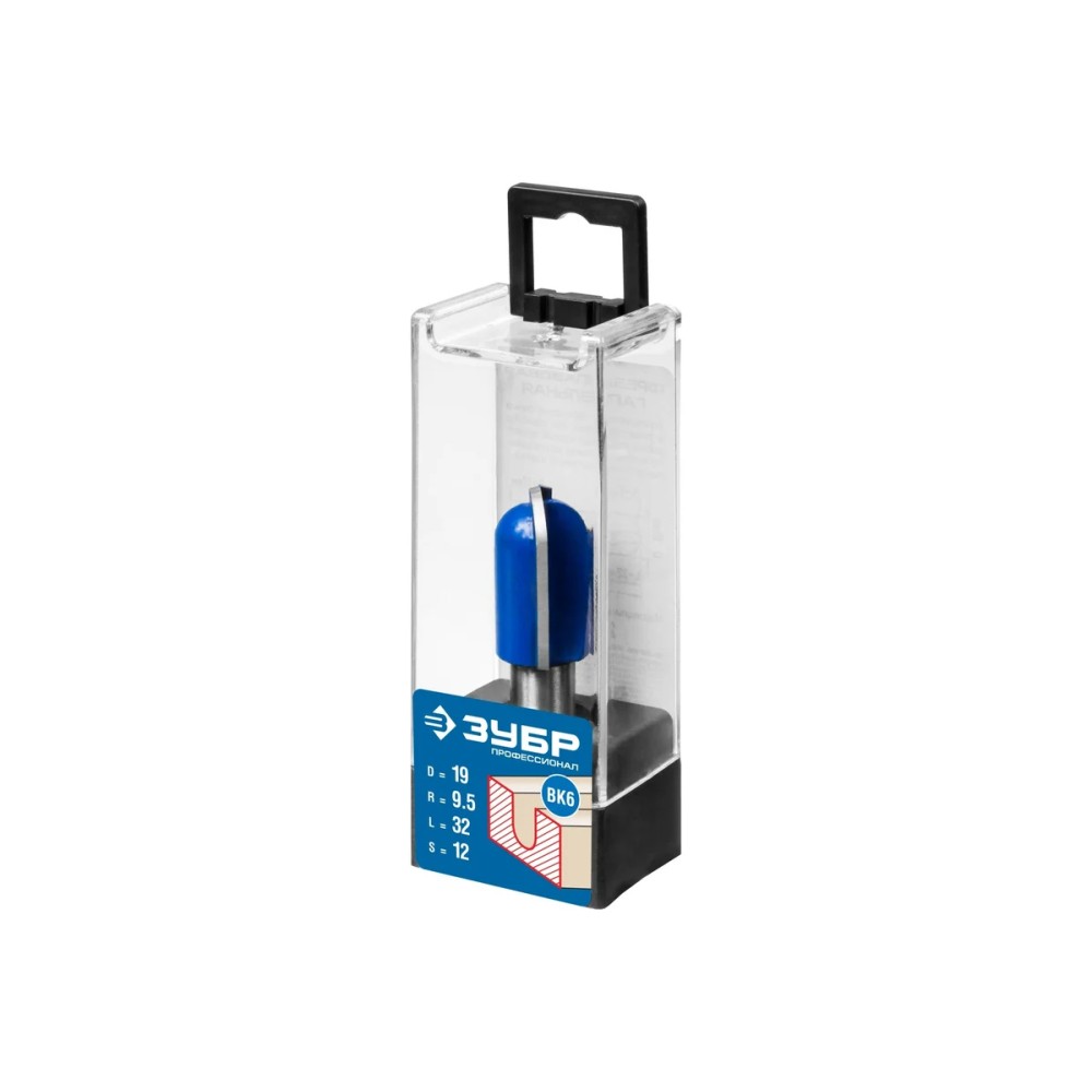 Фреза ЗУБР Профессионал пазовая галтельная 19х32мм радиус 12.7мм (28751-19-32)