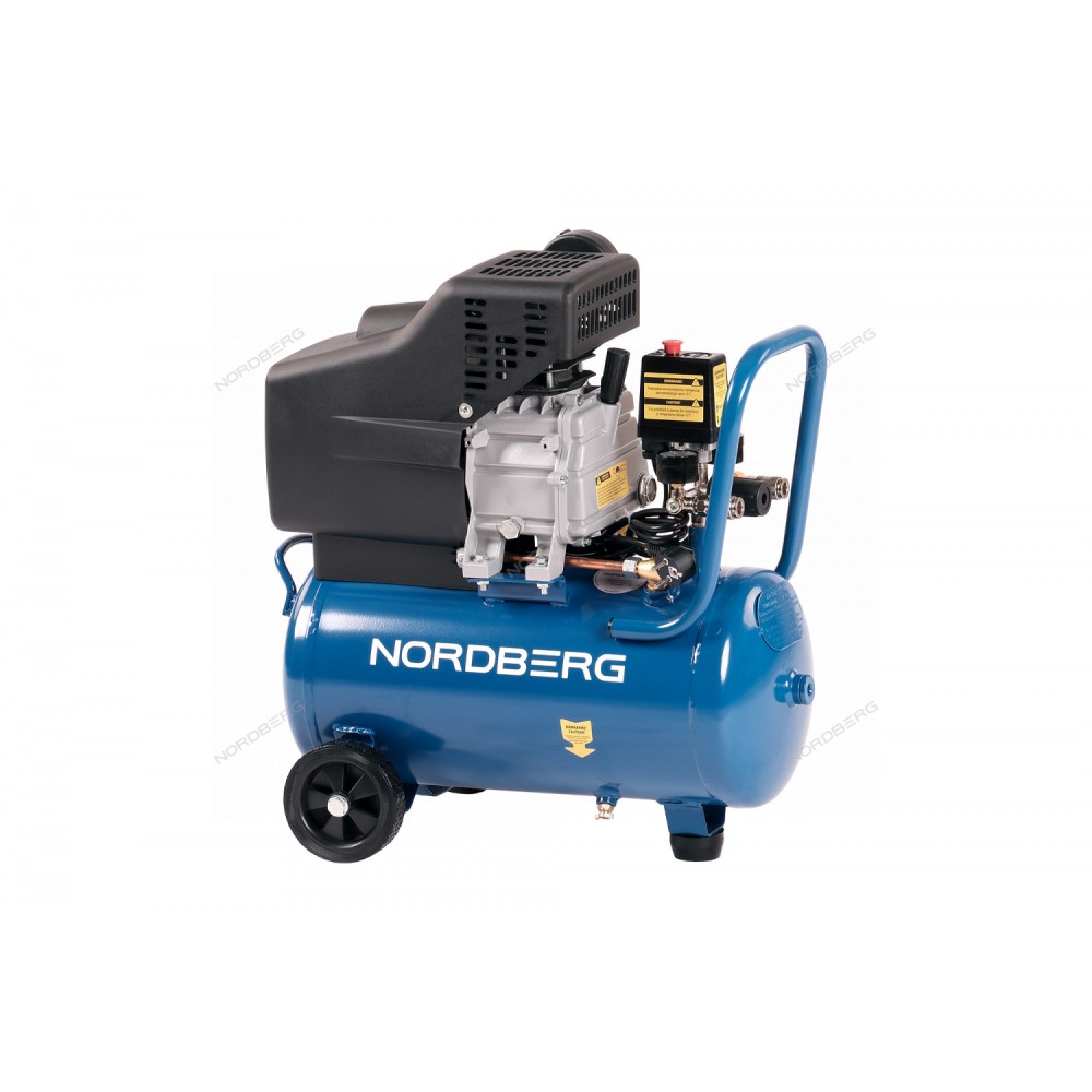 Компрессор поршневой, 220 В, ресивер 24 л, 240 л/мин NORDBERG NCE25/241