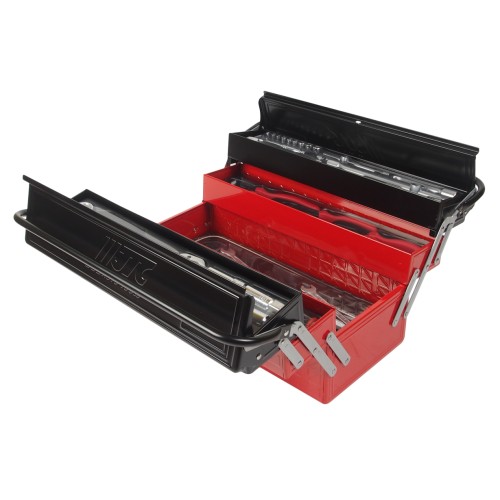 Набор инструментов 75 предметов в переносном инструментальном ящике (5 лотков) JTC