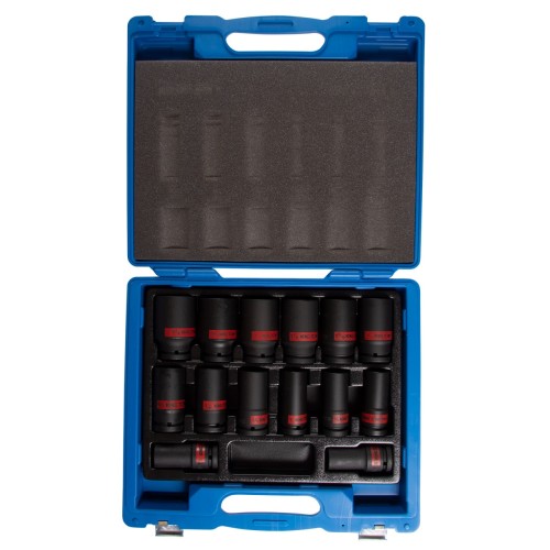 Набор ударных глубоких торцевых головок 3/4", шестигранные, 3/4"-1-5/8", 14 предметов KING TONY 6414