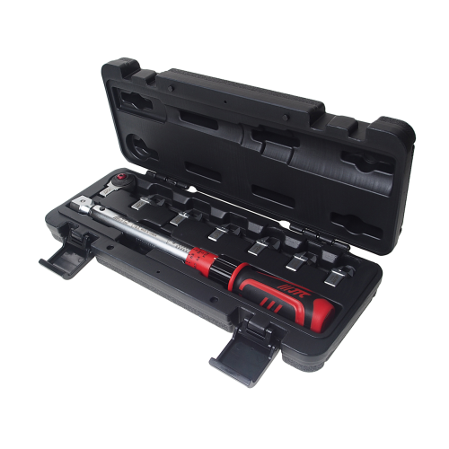 Ключ динамометрический 10-60Нм 9-12мм с рожковыми насадками 7-13мм 8 предметов JTC