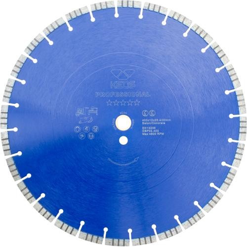 Диск алмазный KEOS Professional сегментный (бетон) 400мм/25.4/20 (DBP02.400)