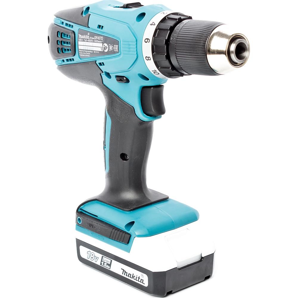 Аккумуляторная дрель-шуруповерт Makita DF457DWE