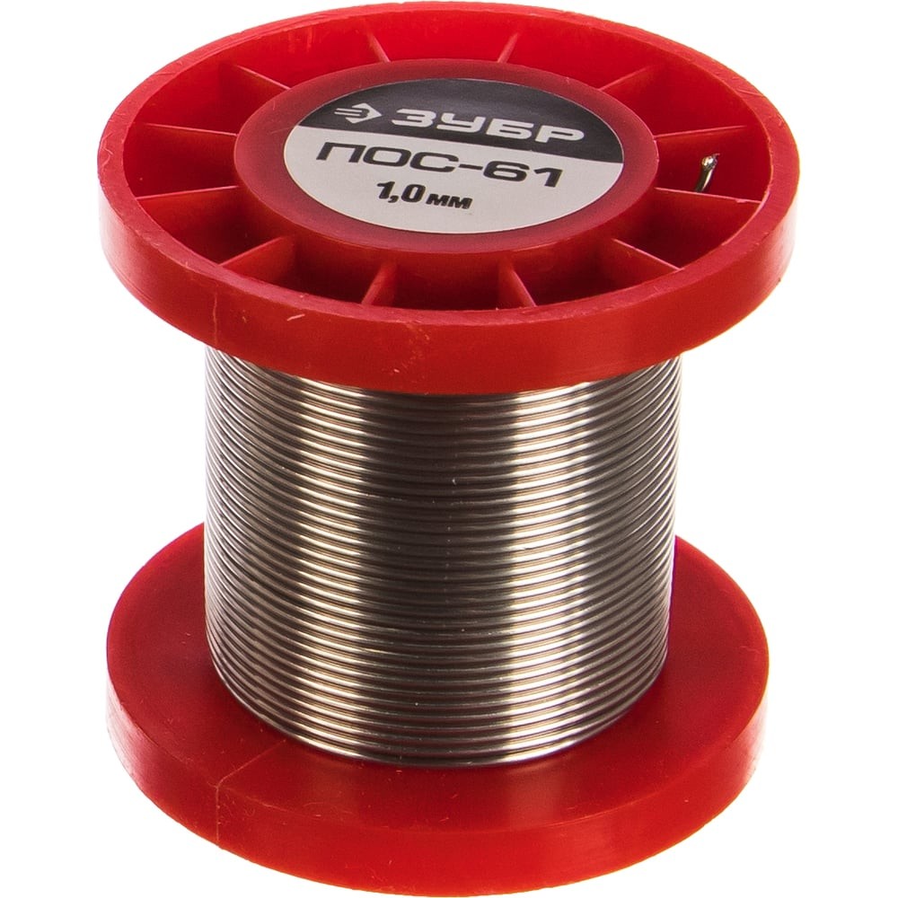 ЗУБР 50 г, 1 мм, проволока, ПОС 61, припой (55450-050-10)