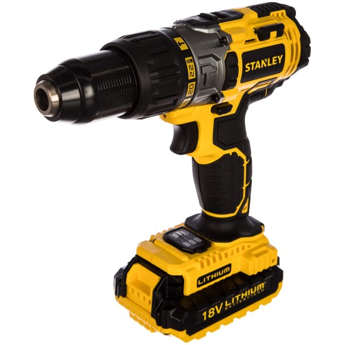Аккумуляторная дрель-шуруповерт STANLEY STDC18LHBK ударная