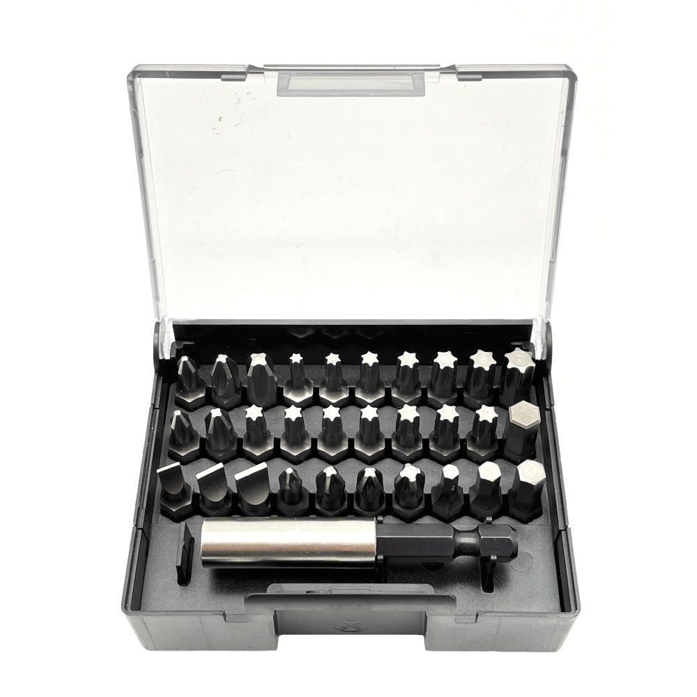 Felo Набор бит SL/PH/PZ/Hex/Tx 30 шт и битодержатель в кейсе 02013116