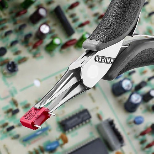 Плоскогубцы захватные для электроники ESD, плоские широкие губки, 115 мм, 2-комп антистатические руч