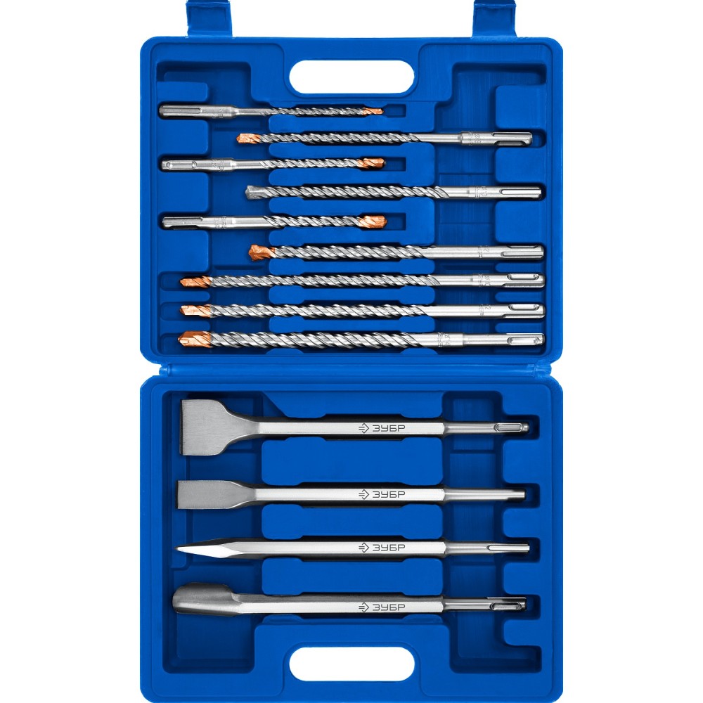 Набор зубил ЗУБР Профессионал БУРАН 13шт 250мм SDS-plus (29360-H13)