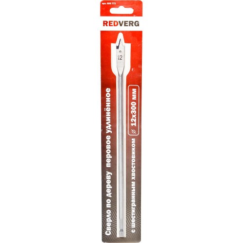 Сверло по дереву REDVERG HCS 12x300мм перовое (600771)