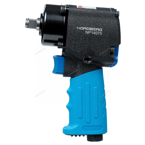 Пневмогайковерт ударный 1/2", 680 Нм, укороченный, с тремя головками в кейсе NORDBERG NP14075K