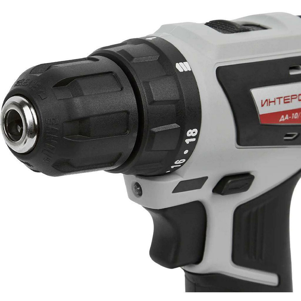 Аккумуляторная дрель-шуруповерт ИНТЕРСКОЛ ДА-10/18В МиниМАКС + Набор 24 предмета