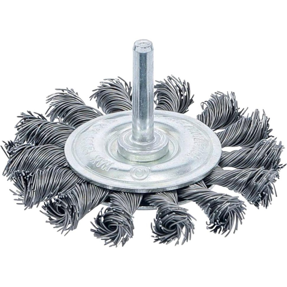 Щётка для дрели плоская, крученая, 75 мм Вихрь