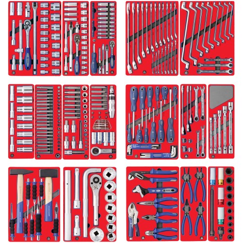 Набор инструментов "ЭКСПЕРТ" для тележки, 17 ложементов, 323 предмета МАСТАК 5-00323