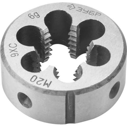 ЗУБР М20 x 1.5 мм, сталь 9ХС, плашка круглая ручная (4-28022-20-1.5)