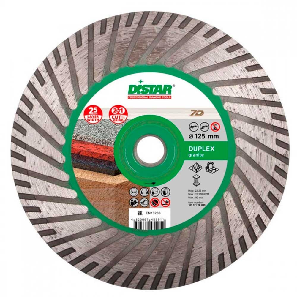Диск алмазный по мрамору, граниту и керамограниту Distar Duplex 1A1R 125х22.2мм (6010 )